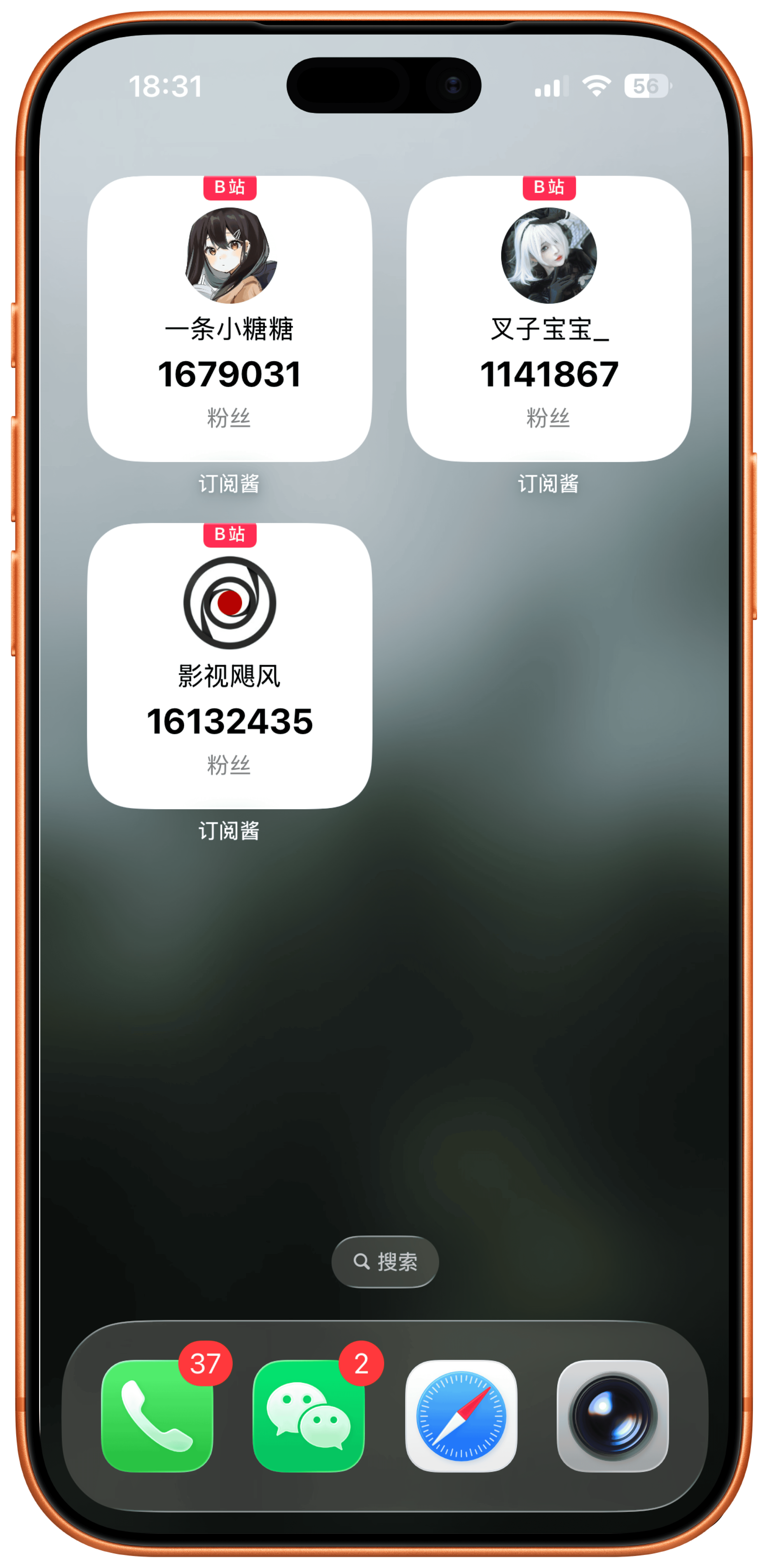 订阅酱 iOS widget screen